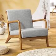 Armchair Lounge Chair Accent Armchairs Couches Sofa Wood Light Grey