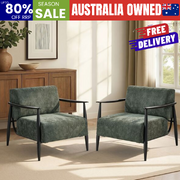 Green Fabric Lounge Armchair 63x79x75cm
