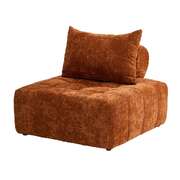 Chenille Floor Sofa Cushion Armless Brown | EXTG