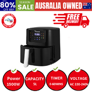 Air Fryer 5L Fryers Oven LCD Touch Oil Free Cooker 1500W Kitchen