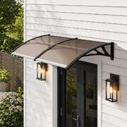 Door Awning Brown Sun Shield 200x100x26cm