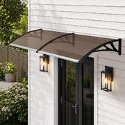Door Awning Brown Sun Shield 300x100x26cm