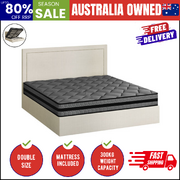 Bed Frame With Mattress Set Double Size Gas Lift Storage ADI