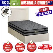 Bed Frame With Mattress Set King Single Gas Lift Storage ADI