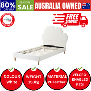 Bed Frame Single Size Kids Bed Frame White Leather