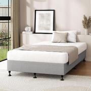 Bed Frame King Single Fabric Grey