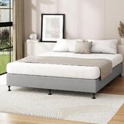 Bed Frame Queen Size Bed Base Platform Grey