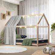 Kids Bed Frame With Single Mattress Set House Style Wooden