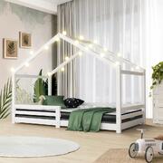 Kids Bed Frame With Single Mattress Set White