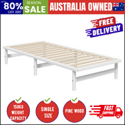 Wooden Bed Frame Single Beds Base Solid Pine Timber Platform White