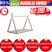 Kids Bed Frame With Single Mattress Set Teepee House Style