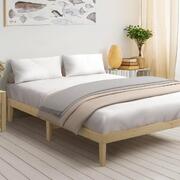 Wooden Bed Frame Queen Size with Pine Timber Frame Mattress Base