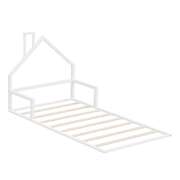 Wooden Kids Bed Frame Floor Bed Chimney King Single White Wood Bedroom