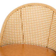 4x Bar Stools Rattan Dining Chair Natural PU Brown