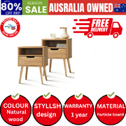 Bedside Tables Set of 2 Side Table Nightstand Bedroom Cabinet Wood