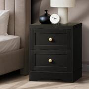 Black Wooden Nightstand: Sleek Bedside Storage