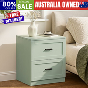 Green 2-Drawer Nightstand Bedside Table | EXTG