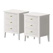 Bedside Tables Set of 2 Side End Nightstand White