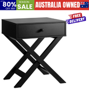 Rustic Wood Nightstand: A Stylish Bedside Table for a Charming Bedroom Black