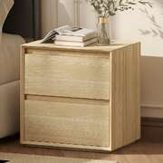 2 Drawer Bedside Table Natural Nightstand | EXTG