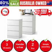 Bedside Tables Set of 2 Side Table Nightstand White