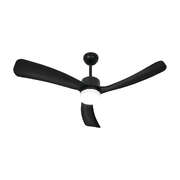 52" Ceiling Fan with LED Light 5-Speed Remote Control Black