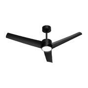 52" Ceiling Fan With Light DC Motor Remote Control Black