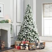 Christmas Tree 2.1M 7FT Xmas Trees Decoration White Snow Flocked 1050 Tips