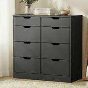 8 Chest of Drawers Tallboy Cabinet Bedroom Storage Black