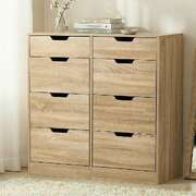8 Chest of Drawers Tallboy Cabinet Bedroom Storage Natural