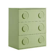3 Drawer Chest Cabinet Bedroom Dresser Storage Nightstand Green