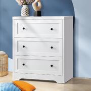 Discover the Graceful Charm of 3 Chest of Drawers, Tallboy Cabinet, and Bedside Table