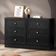 Black 6-Drawer Chest: Stylish Storage Solution
