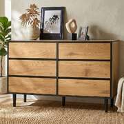 6 Chest of Drawers Lowboy Storage Natural