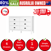 6 Chest of Drawers Dresser Vintage