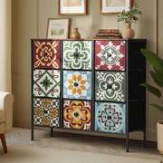9 Chest Of Drawers Retro Tallboy Dresser Foldable Fabric