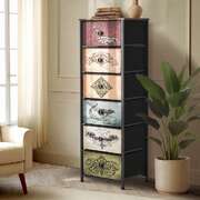 9 Chest Of Drawers Retro Tallboy Printed Foldable Fabric