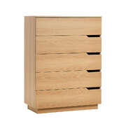 5 Chest of Drawers Dresser Tallboy Storage Cabinet Natural