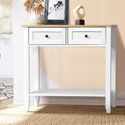 Sleek and Functional Console Table with 2 Drawers for Hallway Entryway