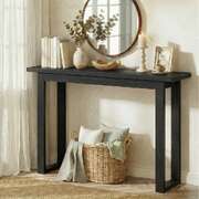 Narrow Console Table Black Hallway Display | EXTG