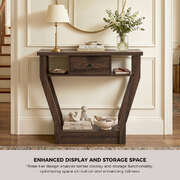 Console Table Drawer Hallway Storage Walnut | EXTG