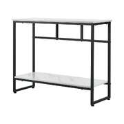 Console Table Hallway Marble Effect Metal Display Table White And Black