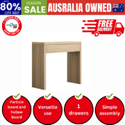 Console Table Wood with Drawer Natural