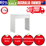 Console Table Wood Sofa Table Hall Side Entry with Drawer White