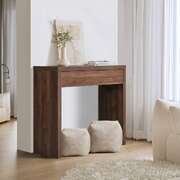 Walnut Console Table Drawer Entryway Sofa | EXTG