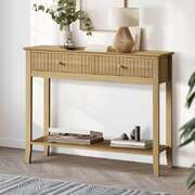 2-tier Console Table 100cm with 2 Storage Drawer
