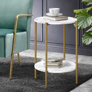 2 Tier Round Bedside End Table: Stylish and Functional