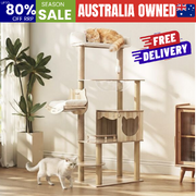Cat Tree Tower Scratching Post Cats Condo House Bed Wood 150cm