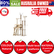 Large Cat Tree Wood Scratcher Condo House Bed 172cm