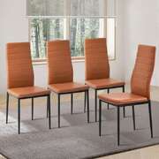 Dining Chairs High Back Faux Leather 42x43.5x96cm